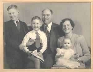 My parents Eric and Bessie Clist with Maurice, Roger and Heather. Auckland, 1951. Alan yet to come.